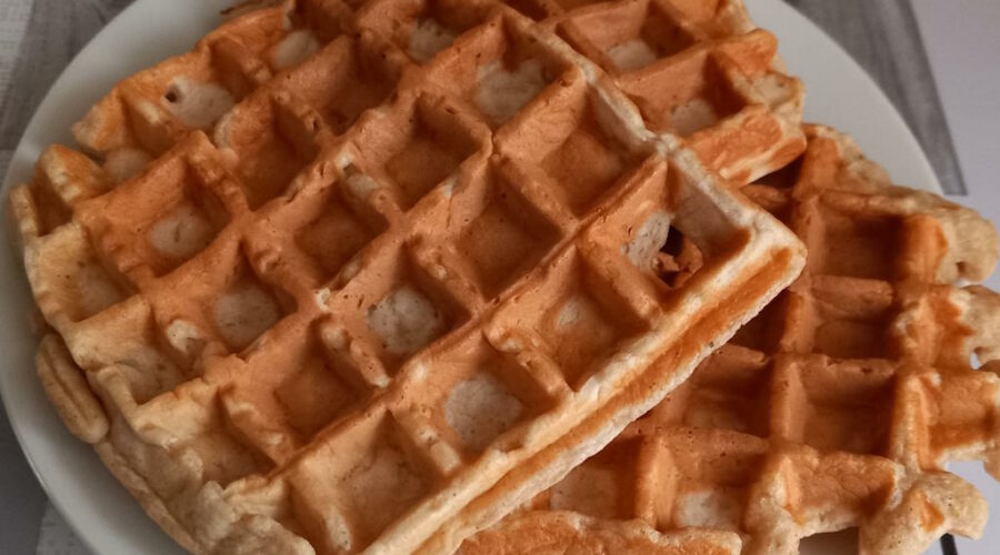 cukormentes almás gofri